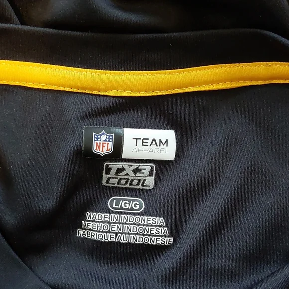 Steelers Team Apparel Pittsburgh Football Top L Large Cooling Tee - Picture 5 of 5